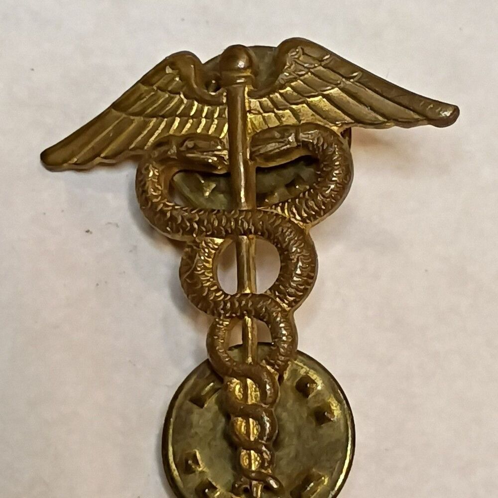 WW2 PHYSICAL THERAPIST US ARMY INSIGNIA COLLAR PIN INSIGNIA
